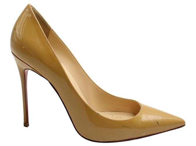 Christian Louboutin Light brown Classic Patent leather Heels  ref.527131