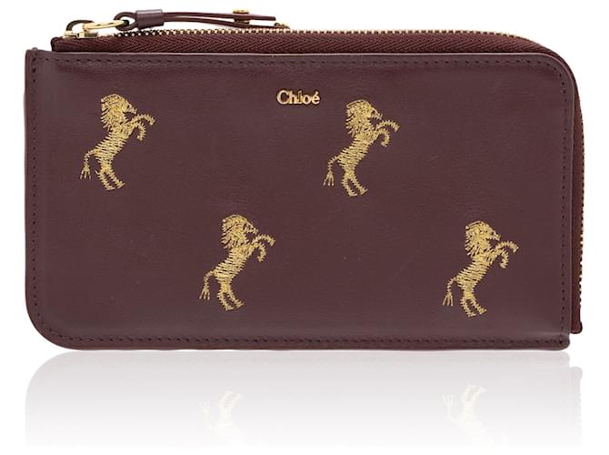 CHLOE★素敵！Embroidered leather wallet w421.jpg