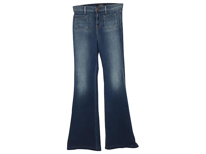 J Brand Bellbottom Pants in Blue Cotton Denim  ref.527213