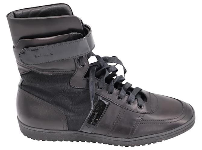 Dior Homme B50 High Top Sneakers in Black Leather  ref.527274