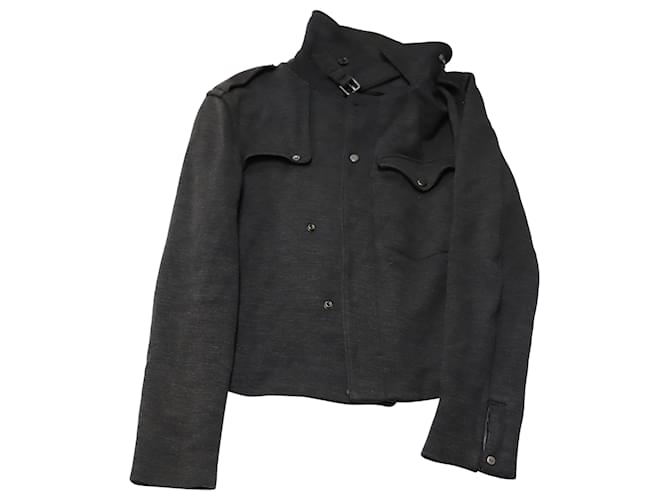 Ralph Lauren Jacket in Black Wool Grey  ref.527310