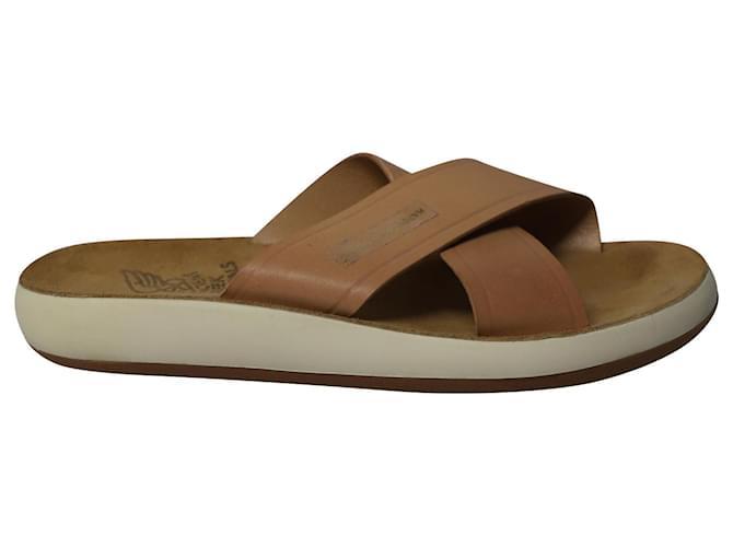 Ancient Greek Sandals Ancient Greek Thais Comfort Slip-On Sandals in Brown Leather  ref.527320