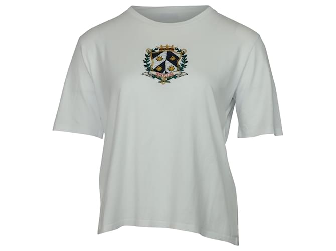 Sandro Paris T-shirt com patch de algodão branco  ref.527321