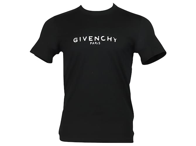 Camiseta com estampa de logo da Givenchy em algodão estampado preto  ref.527362