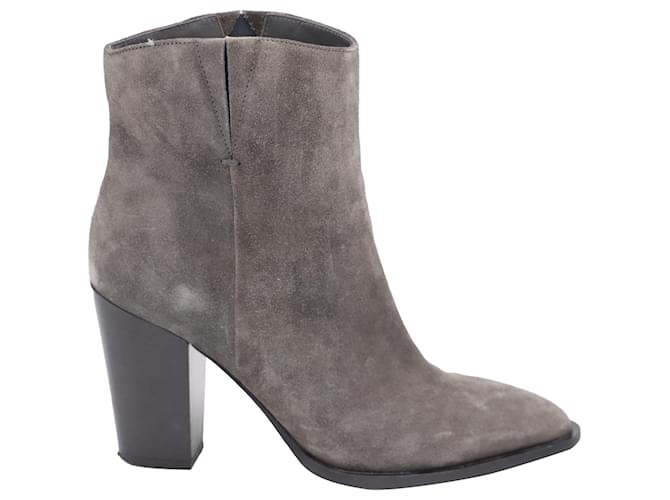 Vince Erving Ankle Boots in Grey Suede  ref.527385