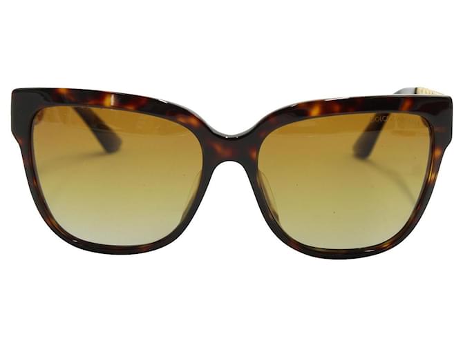 Dolce & Gabbana Brown Sunglasses with Gold Metallic Embroidered Sides  ref.527390