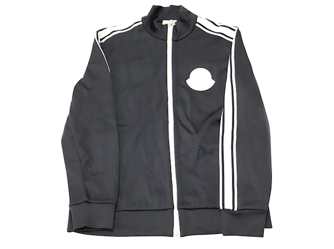 Moncler Stehkragen-Sweatshirt aus schwarzem Polyamid Nylon  ref.527432