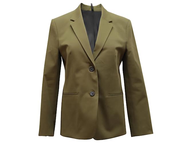 Helmut Lang Classic Rider Blazer in Olive Green Cotton  ref.527438
