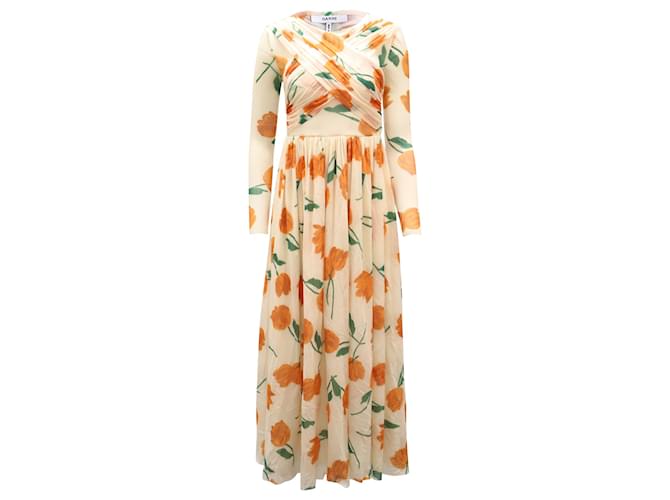 Ganni Tilden Long Sleeve Garden Party Dress in Multicolor Nylon Multiple colors Polyamide  ref.527447