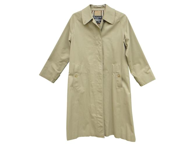 raincoat woman Burberry vintage size 36 pure cotton Khaki  ref.527489