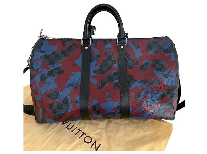 Louis Vuitton Keepall limitado raro 45 camuflar Multicor