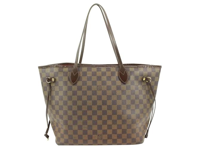 Louis Vuitton Damier Ebene Neverfull MM Tote Bag Leather  ref.527611
