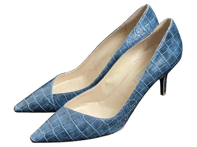 Stella Mc Cartney Shoes Blue Leather  ref.527729