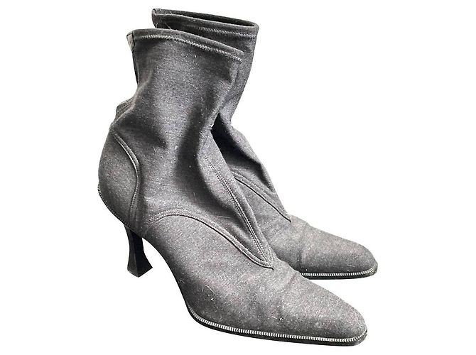 Sergio Rossi Absatzschuhe Grau aus Polyester Größe 39