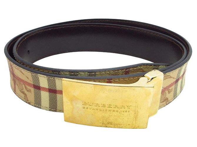 Burberry Gürtel Beige Leder