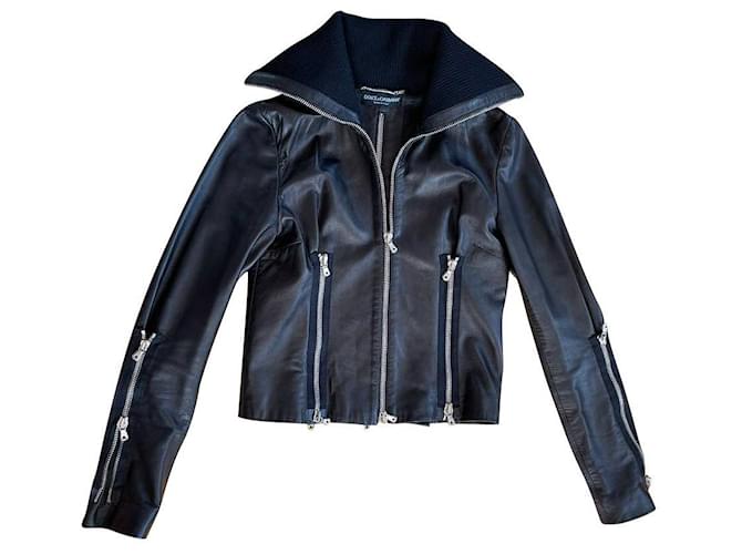Dolce & Gabbana jacket Black Leather  ref.527853