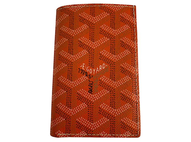 Goyard Orange card holder Leather  ref.528041