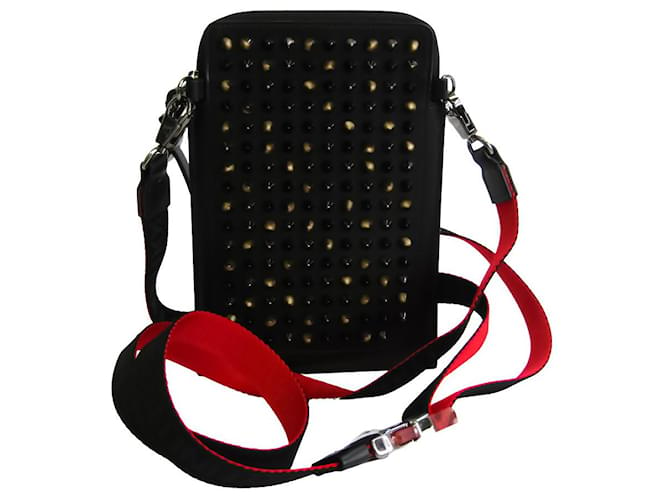 Christian Louboutin Clutch bag Black Leather  ref.528068