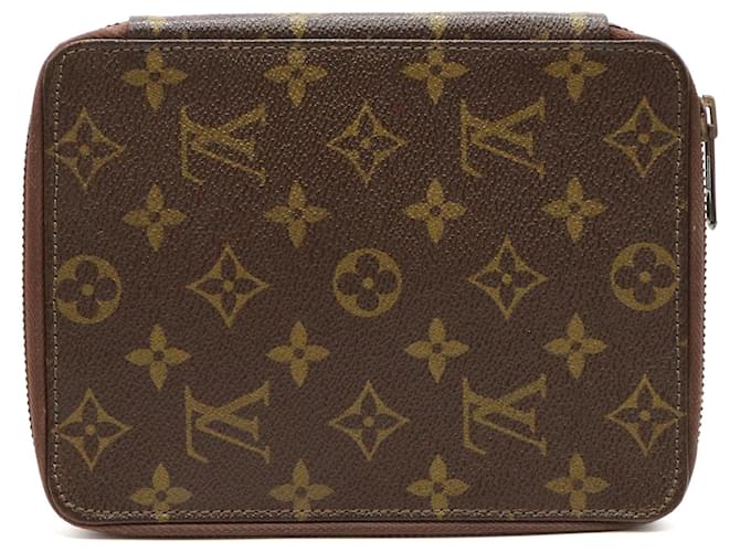 Louis Vuitton Monogram Vintage Large Zip Around Organizer Wallet Brown Leather  ref.528191
