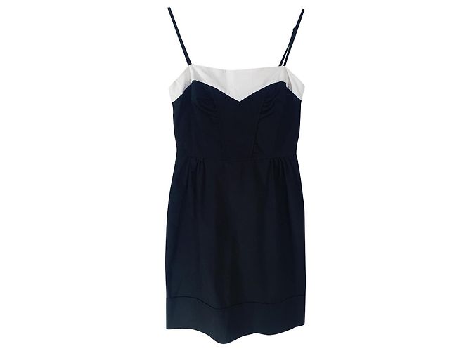 Vestido Sportmax preto e branco de algodão