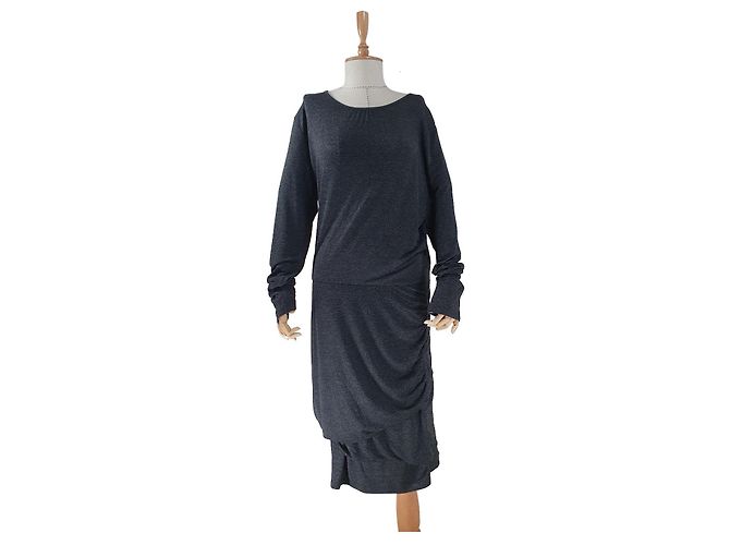 Day Birger & Mikkelsen Day Kimie Kleid Dunkelgrau Anthrazitgrau