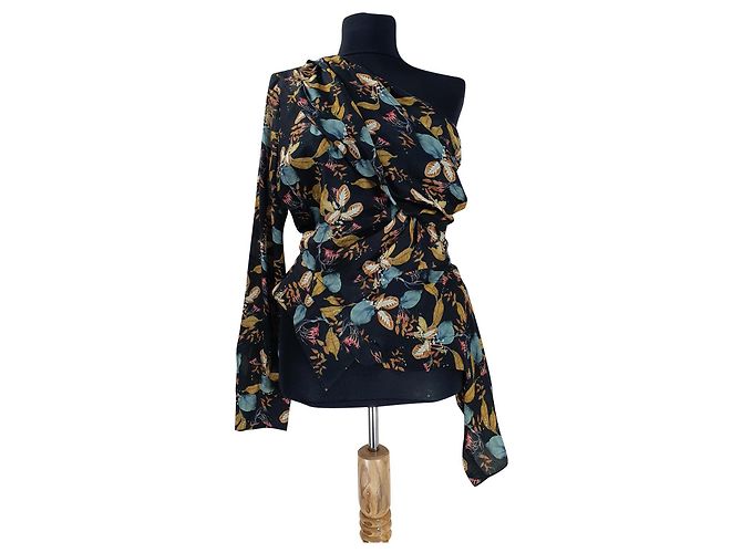 Top in seta floreale Nicholas Kirkwood Multicolore