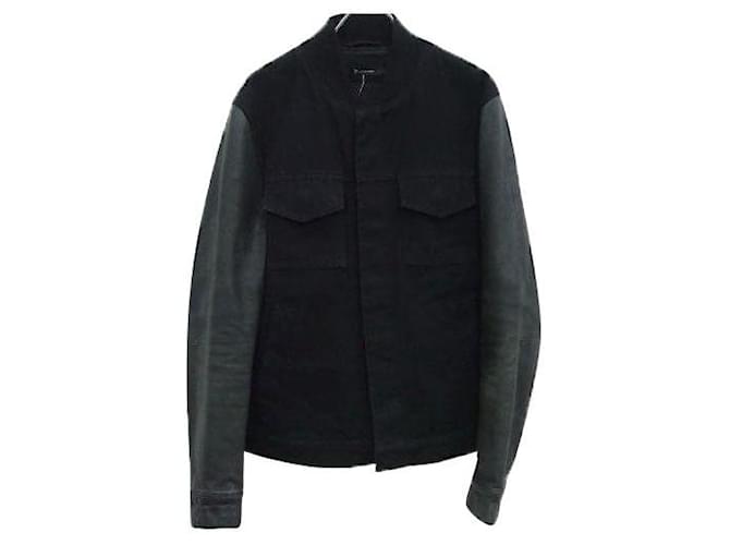 [Usado] Wang trocando jaqueta de couro preta tamanho XS Alexander Wang Preto Algodão  ref.528237