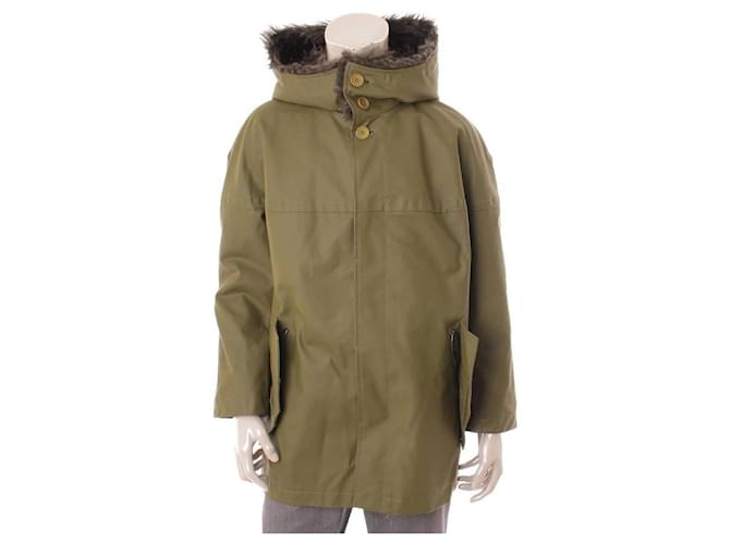 [Used]  [Balenciaga] Balenciaga Mohair Polyurethane Coat Jacket Khaki 44  ref.528241