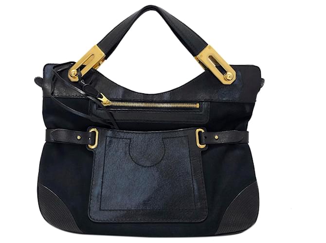 Balenciaga Black Suede Leather Tote Bag  ref.528264