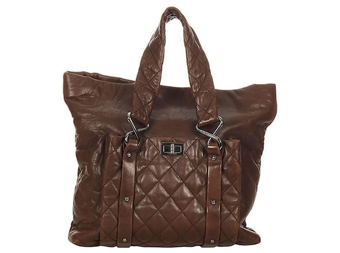 Chanel Brown Coco Cocoon Lambskin Leather Tote Bag  ref.528317