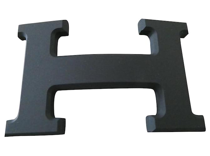 Hermès Loop 5382 matt black PVD metal 32mm new Steel  ref.528414