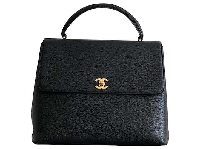 Bolsa de Chanel Negro Cuero  ref.528641