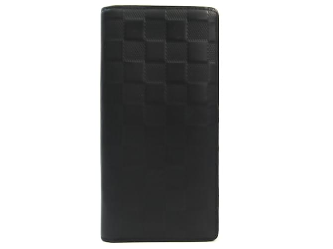 Louis Vuitton Portefeuille Brazza Black Cloth  ref.528734