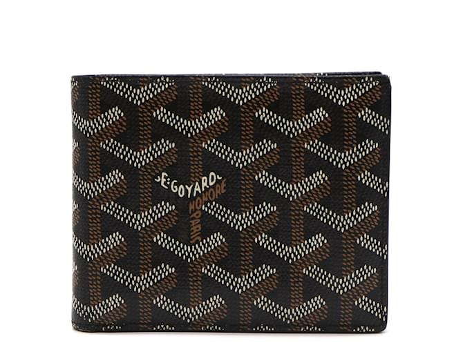 Louis Vuitton Goyard Black Bifold Compact Bifold Wallet Leather  ref.528736