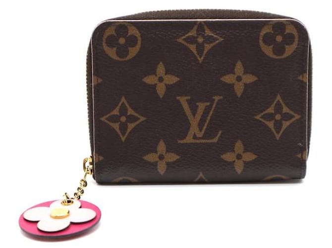 Louis Vuitton Monogram Flower Square Zip Around Wallet Brown Leather  ref.528760 - Joli Closet
