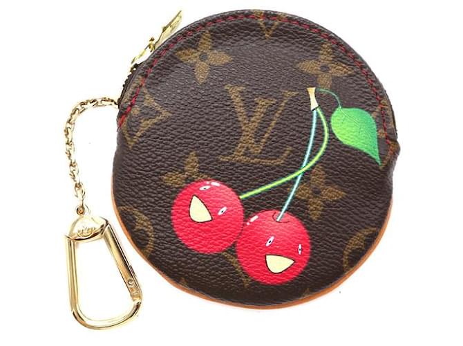 Louis Vuitton Monogram Cherry Round Zip Around Portamonete Multicolore Pelle  ref.528763