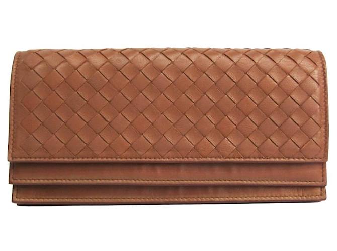 Bottega Veneta Intrecciato Brown Leather  ref.528802