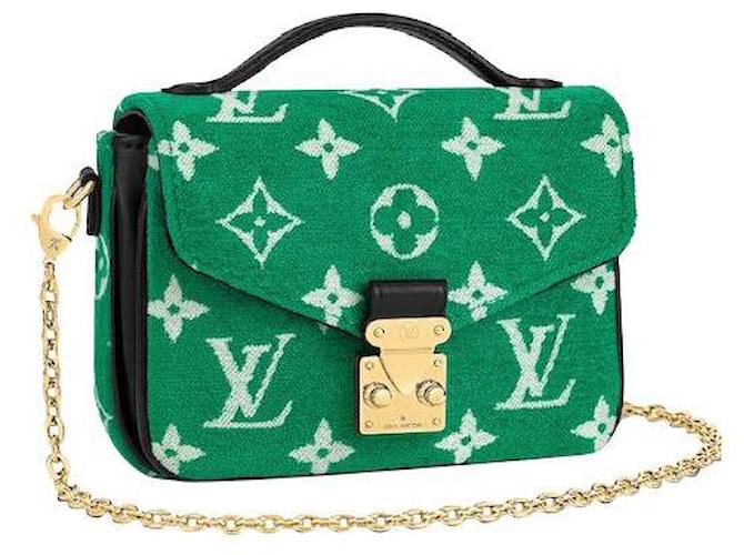 Louis Vuitton LV Micro Metis bag new Green Velvet  ref.528822