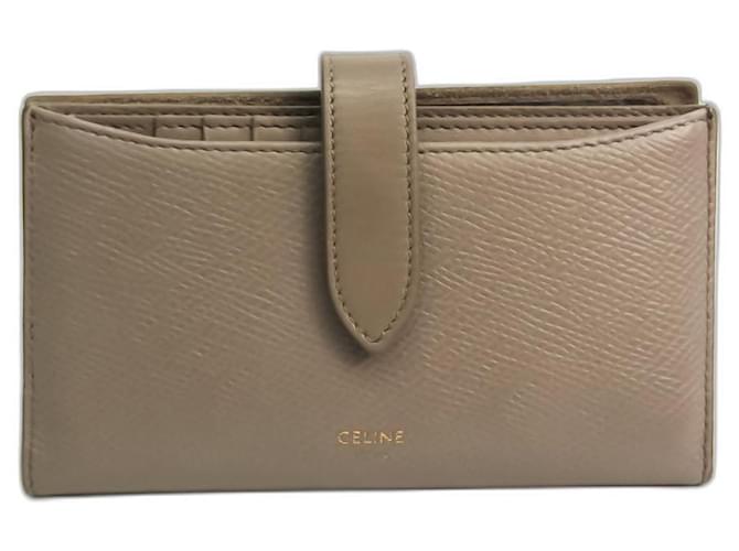 Céline Celine wallet Beige Leather  ref.528878