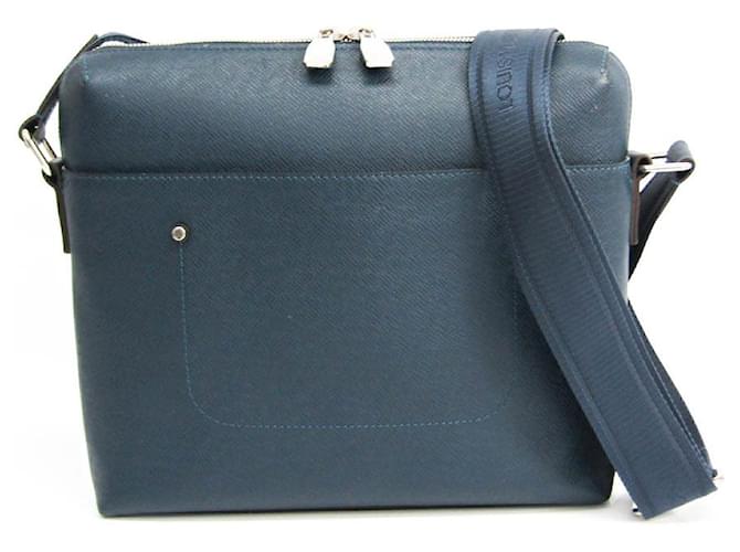 Louis Vuitton Grigori Blue Leather  ref.528956