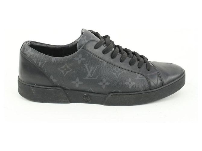 Louis Vuitton Herren 10 US Schwarzer Monogramm Eclipse Luxemburg Sneaker