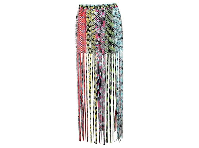 Missoni Mare Fringe Beach Skirt in Multicolor Viscose Multiple colors  ref.529172