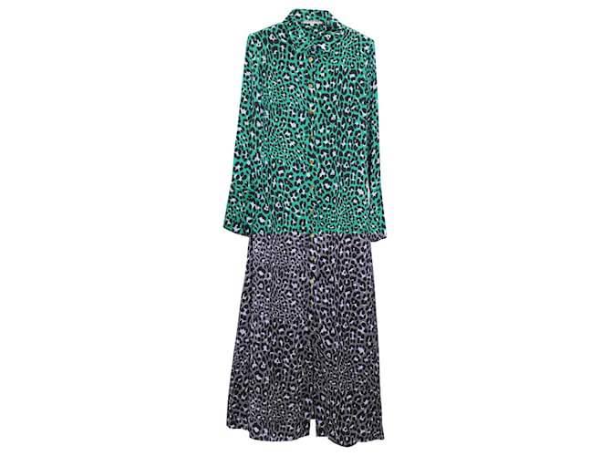 Autre Marque Olivia Von Halle Long sleeve Leopard Dress Shirt in