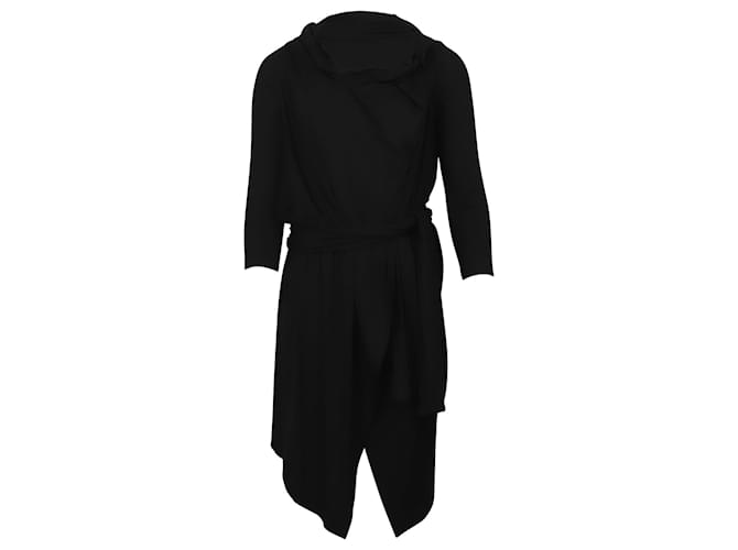 Vivienne Westwood Drapiertes Kleid aus schwarzer Viskose Zellulosefaser  ref.529254