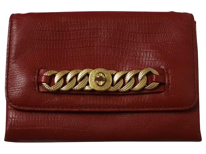 Marc Jacobs Crocodile Embossed Chained Bag in Red Leather  ref.529263