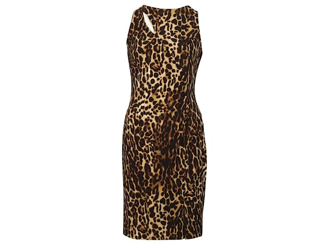 Ralph Lauren Kleid mit Leopardenmuster aus mehrfarbigem Polyester Mehrfarben  ref.529283