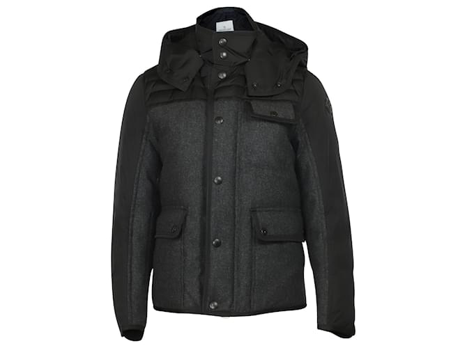 Moncler Puffer Jacket in Grey Wool  ref.529284