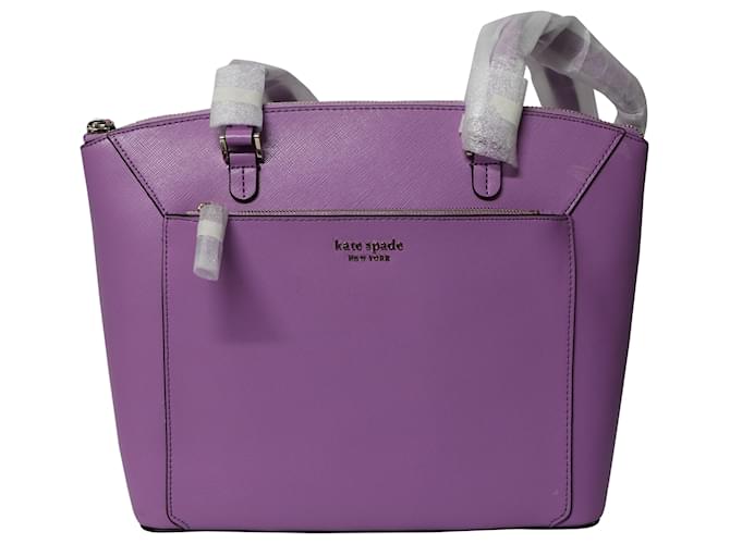 Kate Spade Louise Large Tote Bag in Purple Saffiano Leather  ref.529286