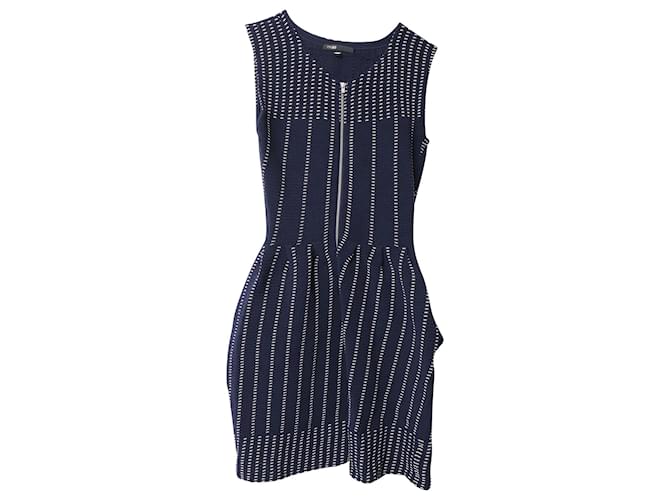 Maje Romuald Pleated Stretch Dress in Blue Viscose Cellulose fibre  ref.529305
