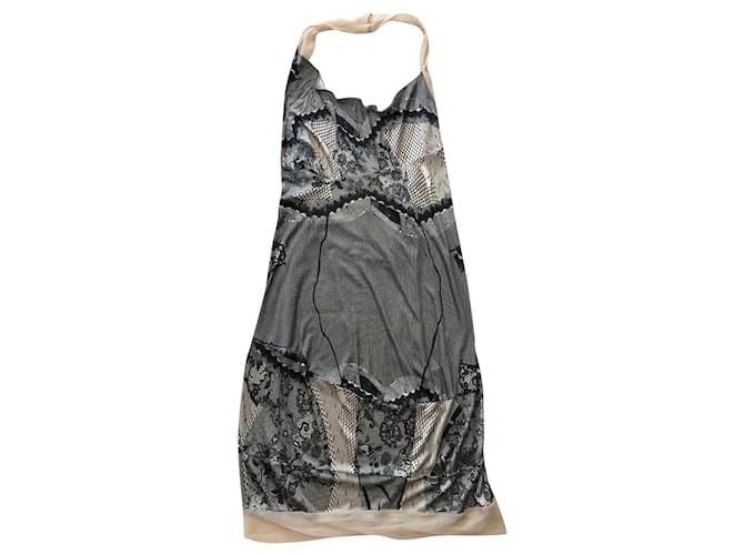 Dior Dresses Black Beige Viscose  ref.529707